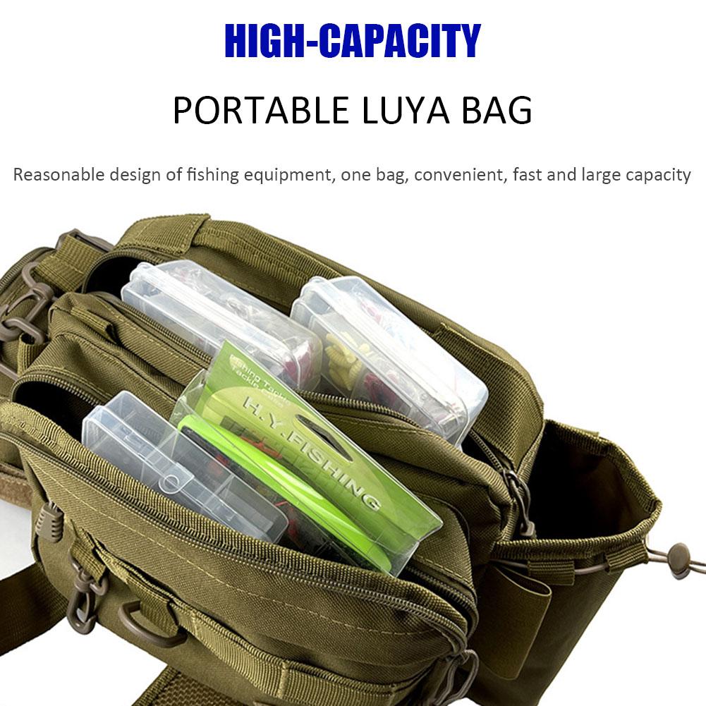 Fishing Tackle Waist Bag Outdoor Camping Hunting Shoulder Crossbody Pouch